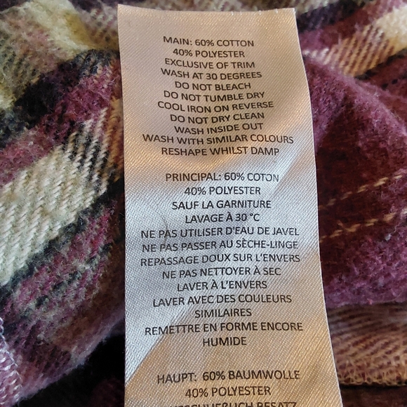 🌺 Like New Boohoo Man Flannel Pull-on Shacket - Picture 14 of 15